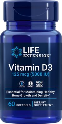 Life Extension Витамин D3 5000 МЕ 60 капсул