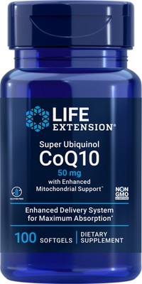 Life Extension Super Ubiquinol CoQ10 с улучшенной поддержкой митохондрий 50 мг