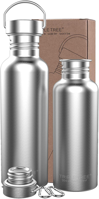 34 OZ Uninsulated Single Walled Stainless Steel Sports Water Bottle