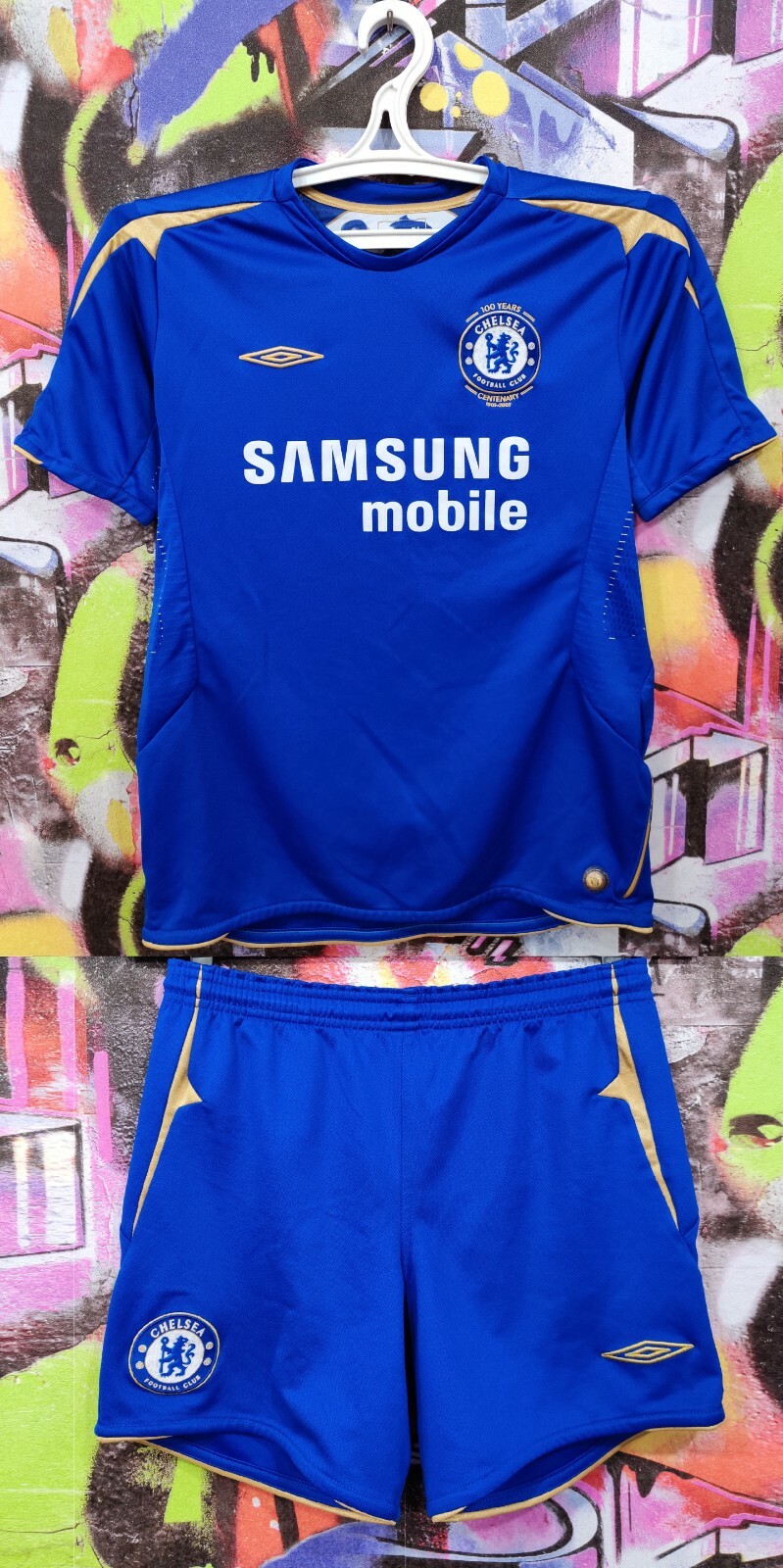 100 Years Chelsea 2005 2006 Home Football Soccer Kit Shorts