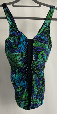 Feel Good by Heine Tankini Oberteil Schwarz Bedruckt Cup D 207137