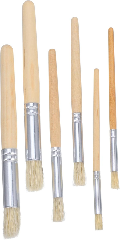 12Pcs Paint Brushes Set round Head Bristle and Hollow Center Design for Oil Pain