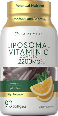 Carlyle Liposomal Vitamin C  High Potency Formula 2200Mg 90 Softgels