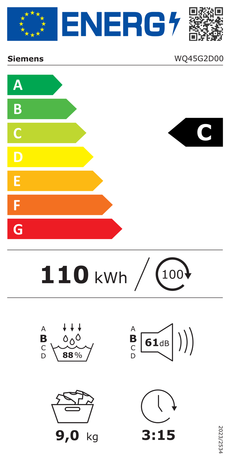 EEK:C Energieeffizienzklasse C