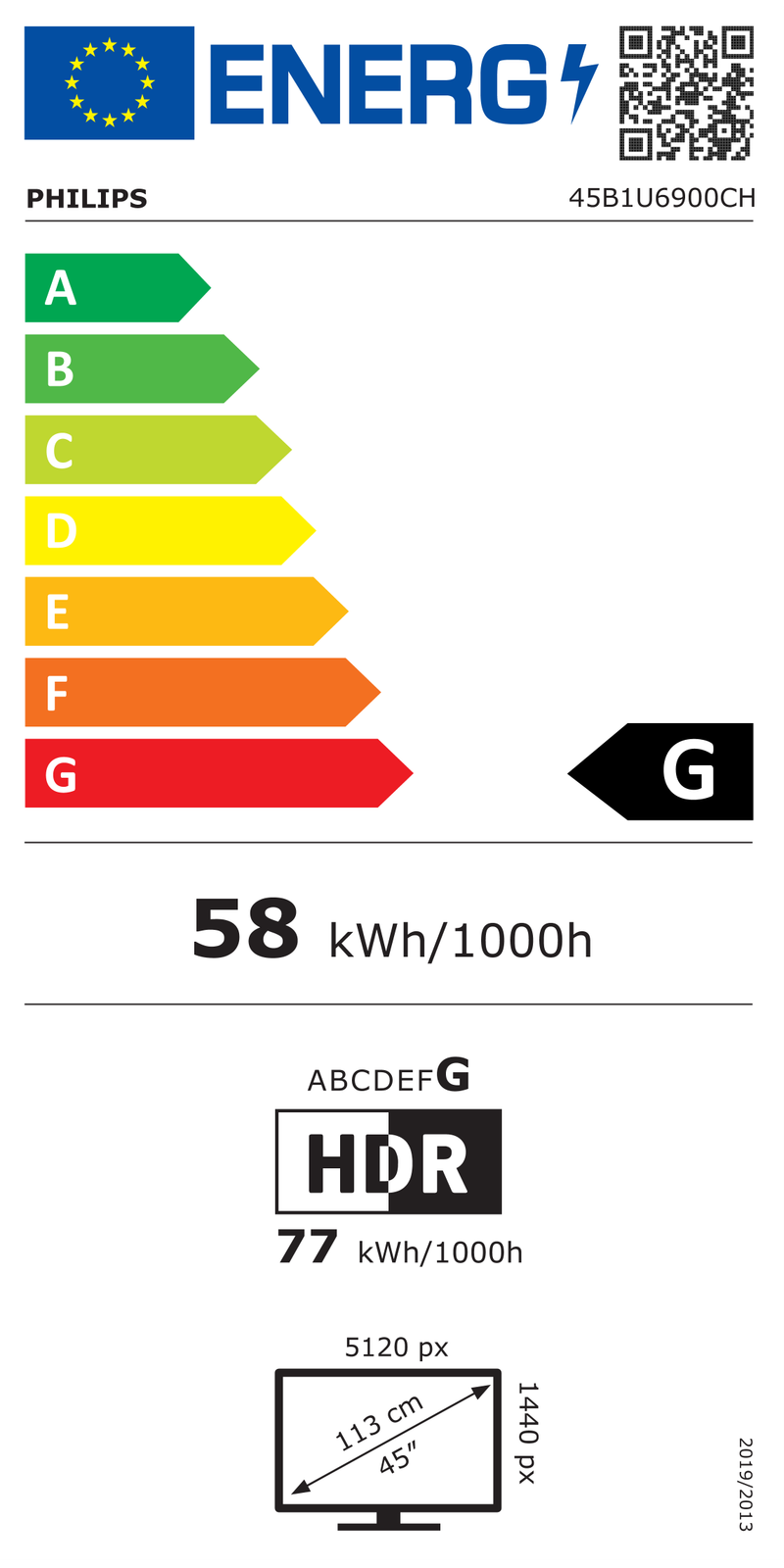EEK:G Energieeffizienzklasse G