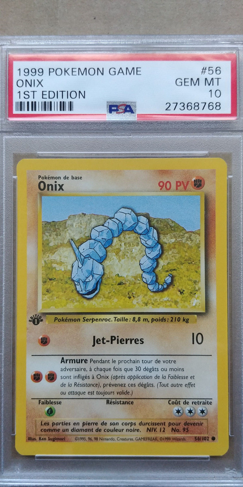 Psa 9 Mint Onix 56 102 1st Edition Base Set Shadowless Pokemon Card Pokemon Individual Cards Toys Hobbies Brandasly Com