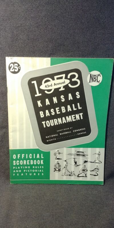 1973 Wichita Kansas Baseball Tournament NBC Scorebook Rule Ad Beer Pepsi Etc R13