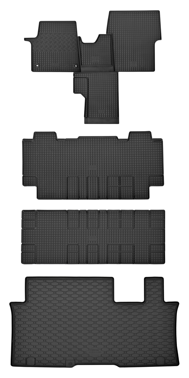 Gummifußmatten und Kofferraumwanne passend für OPEL Zafira Life ab 2019 |8 Sitze