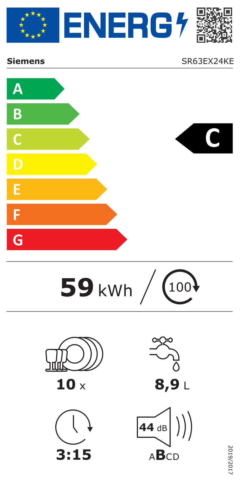 EEK:C Energieeffizienzklasse C