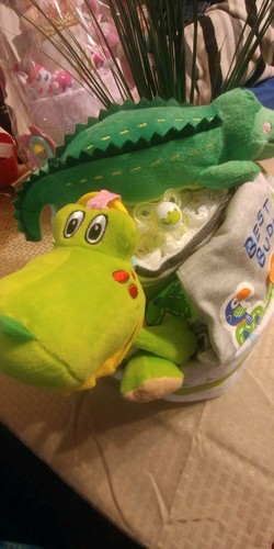 Alligator Diaper Cake