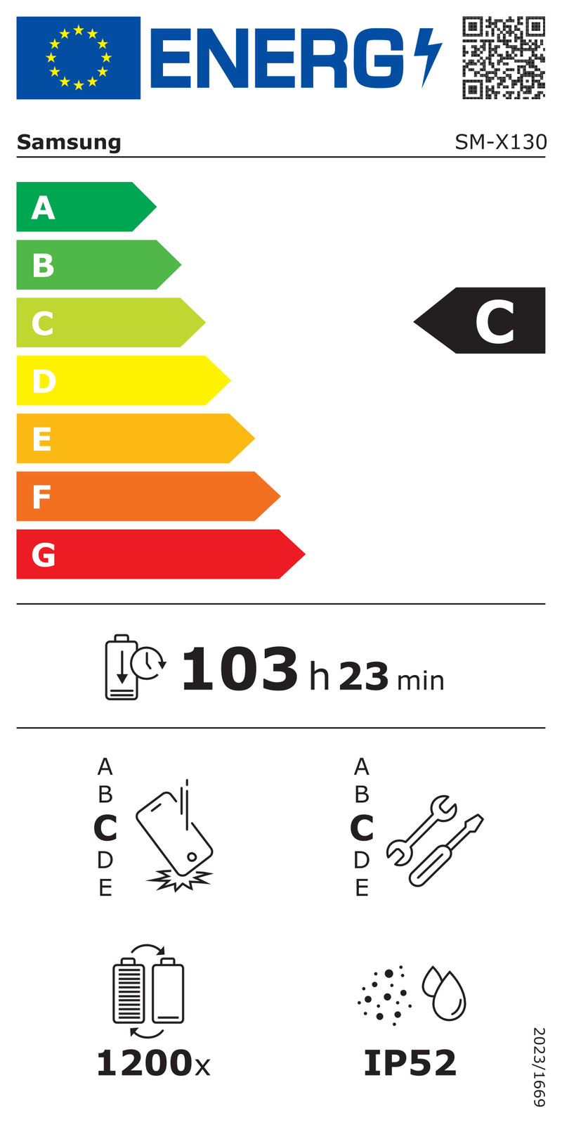 Energieklasse:C Klasse: C (Spektrum: A - G)