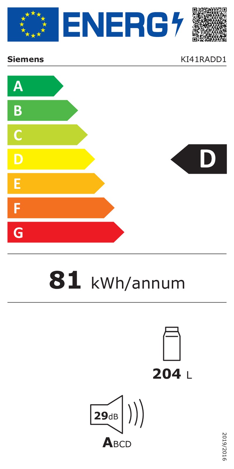EEK:D Energieeffizienz D