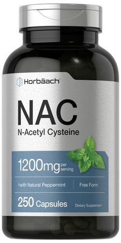 NAC N ацетилцистеин 1200 мг | 250 капсул | Без ГМО, без глютена | по Horbaach