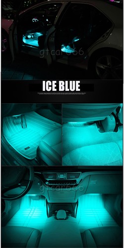 Car Interior RGB 16 Color 48 LED Neon Strip Light USB Wireless APP