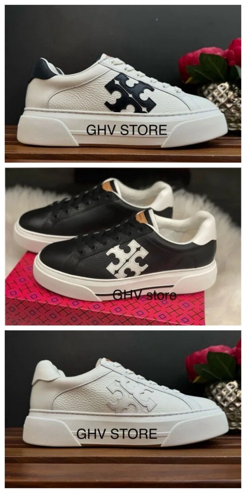 Tory Burch Signature Color Block Platform Leather Sneaker Tory Burch Signature Color Block Platform Leather Sneaker