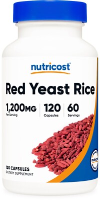 Nutricost Red Yeast Rice 1200mg, 120 Capsules - 60 Serv