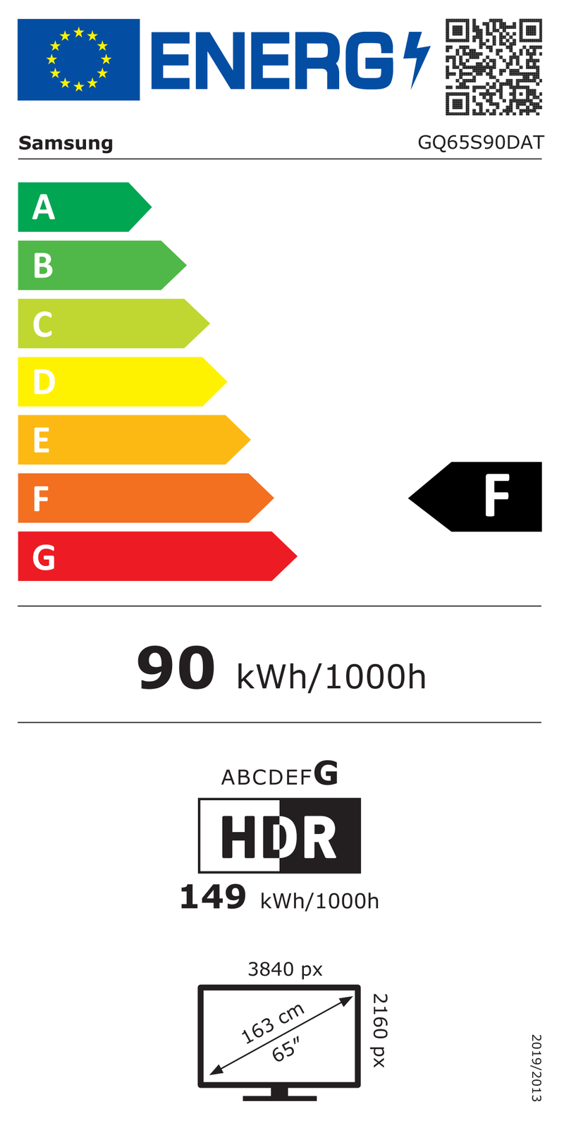 EEK:F Energieeffizienzklasse F