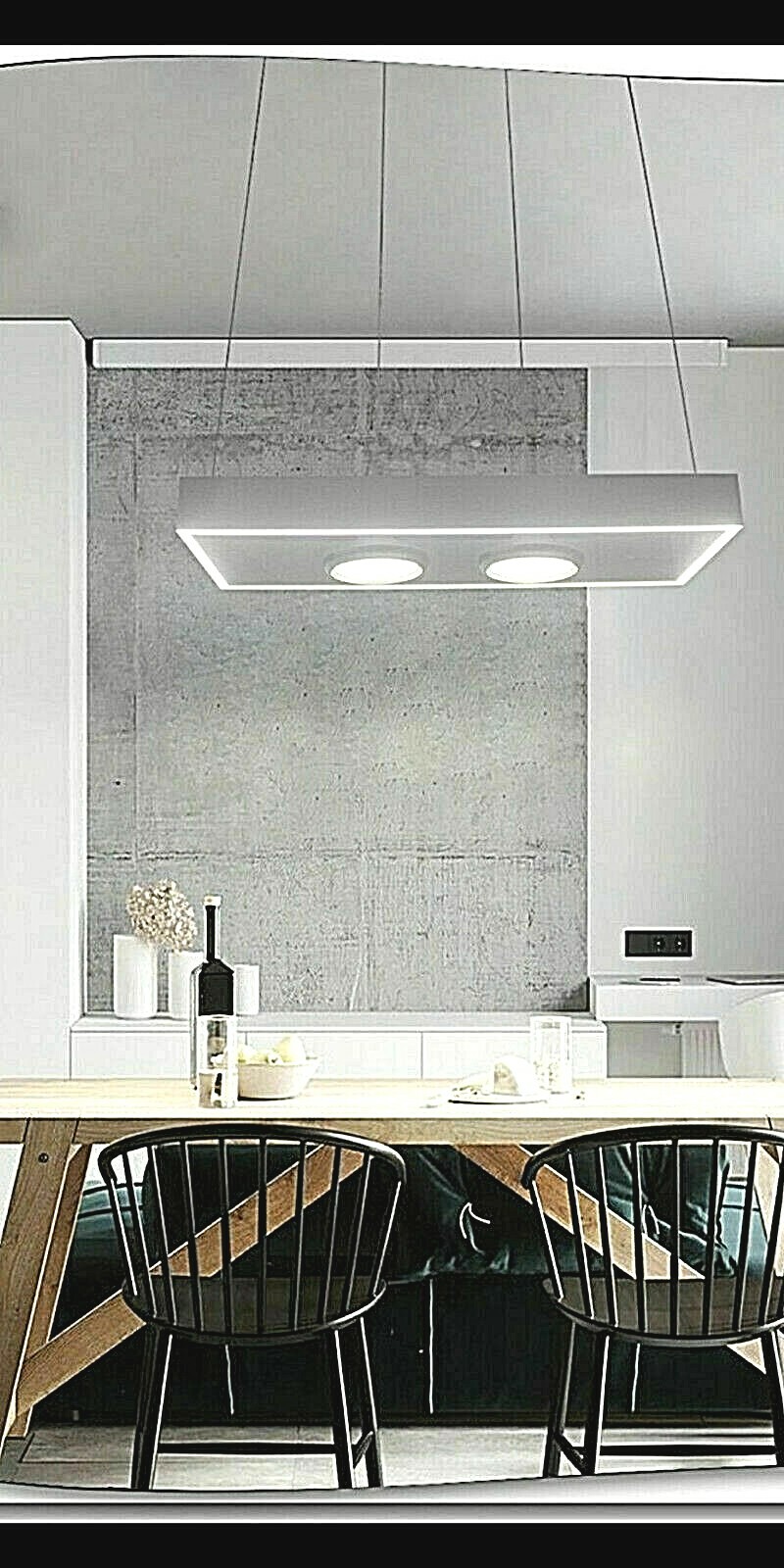 Lampadario da Soffitto Led 32W 6500K Design Moderno LP-08BF Bianco Freddo uni