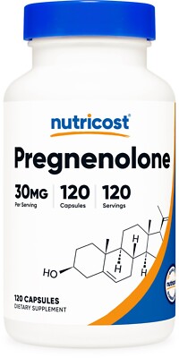 Nutricost Pregnenolone 30mg, 120 Capsules - Non-GMO, Gluten Free