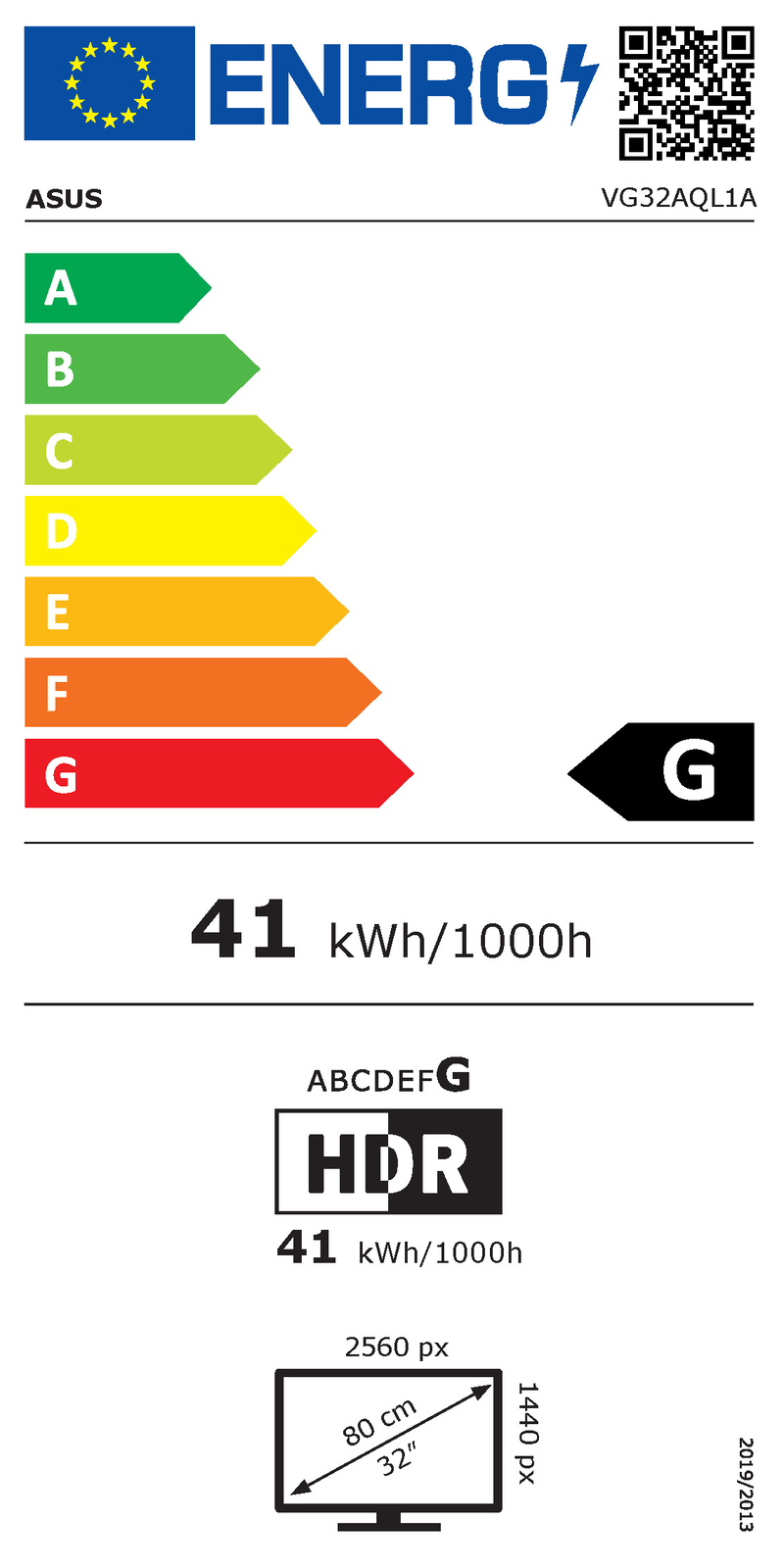 Efficienza energetica:G Label