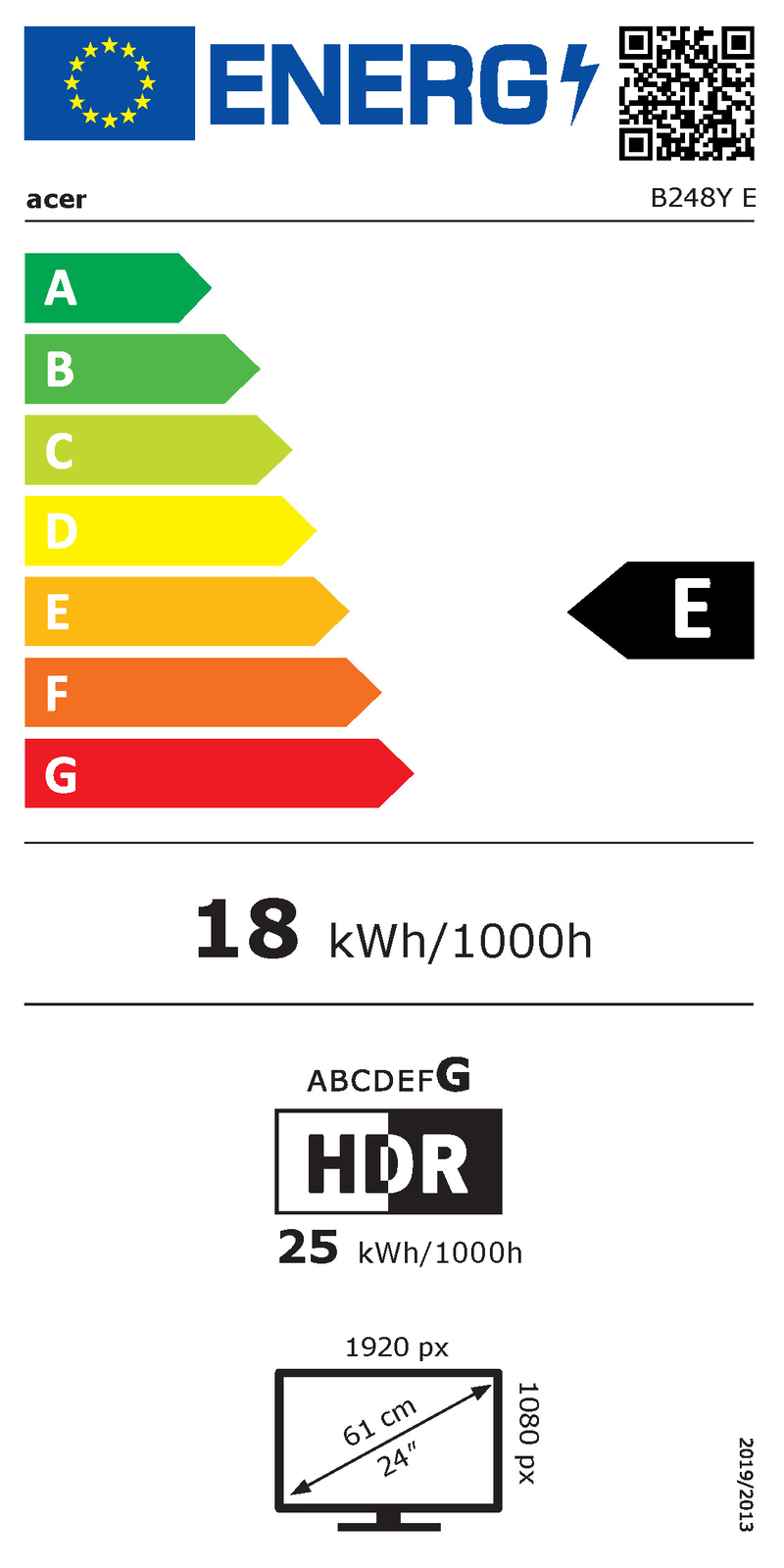 Energieklasse:E Label