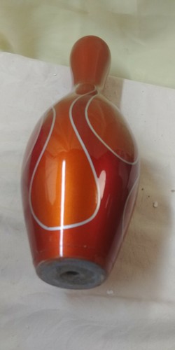 Painted flames Bowling pin