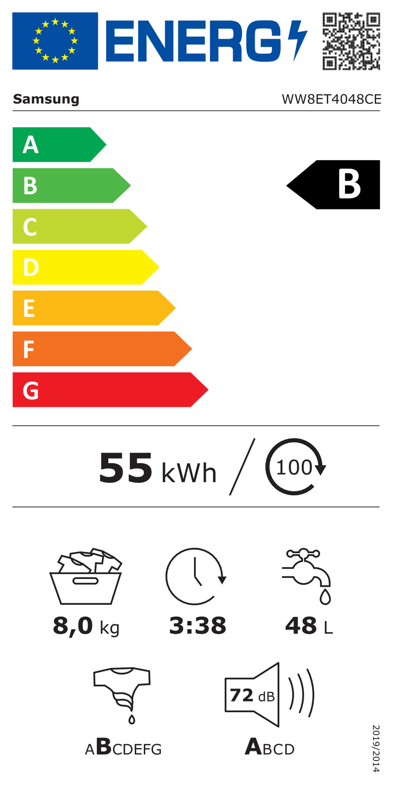 EEK:B Energieeffizienzklasse B