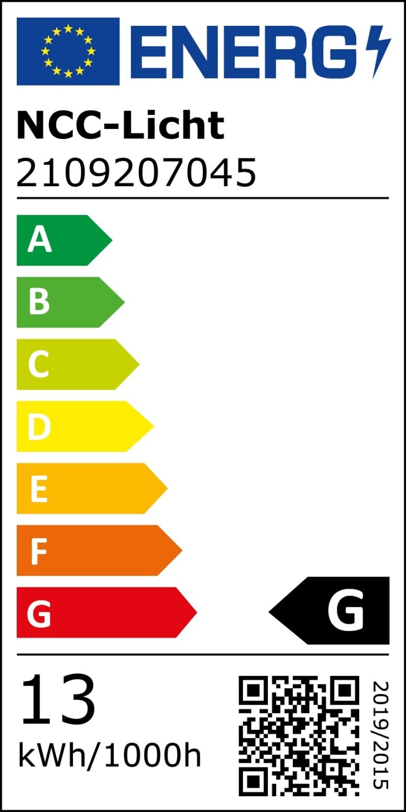 Efficienza energetica:G