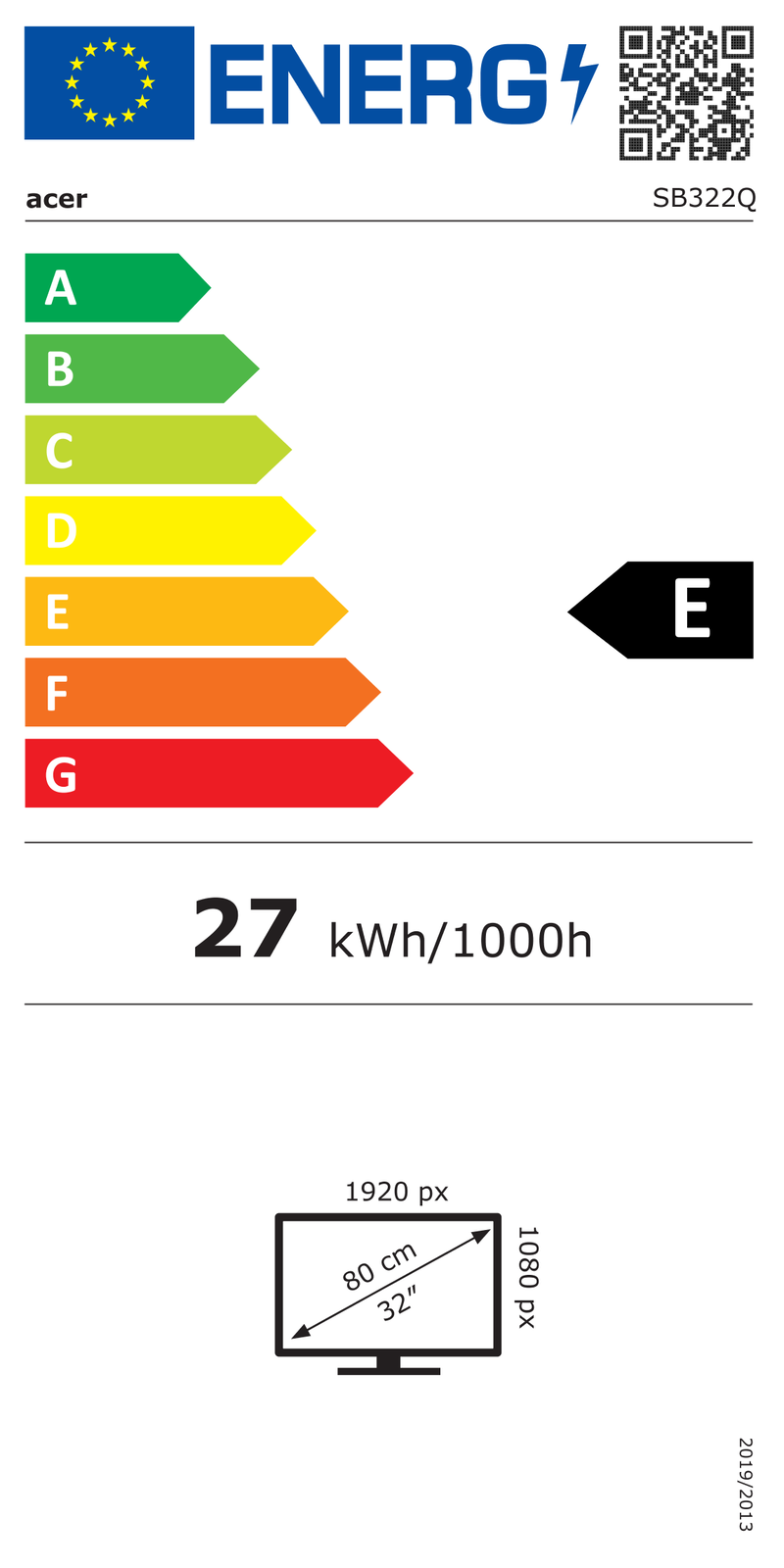 EEK:E auf einer Skala von A bis G ist das Rating E
