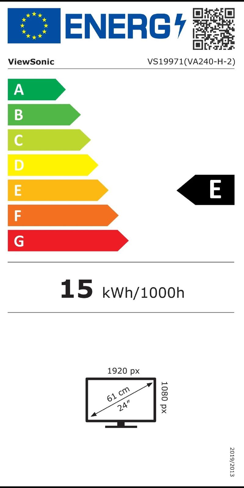 Clasificación energética:E Label