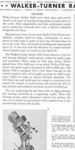 Walker Turner radial arm drill