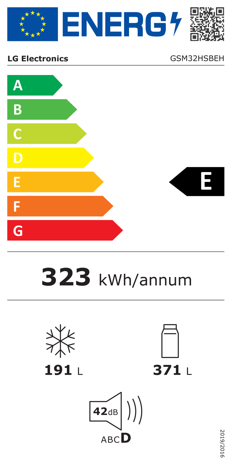 EEK:E Energieeffizienzklasse E