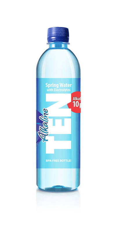 TEN Alkaline Spring Water, pH 10 and High in Electrolytes, 16.9 Oz., BPA-free Bo