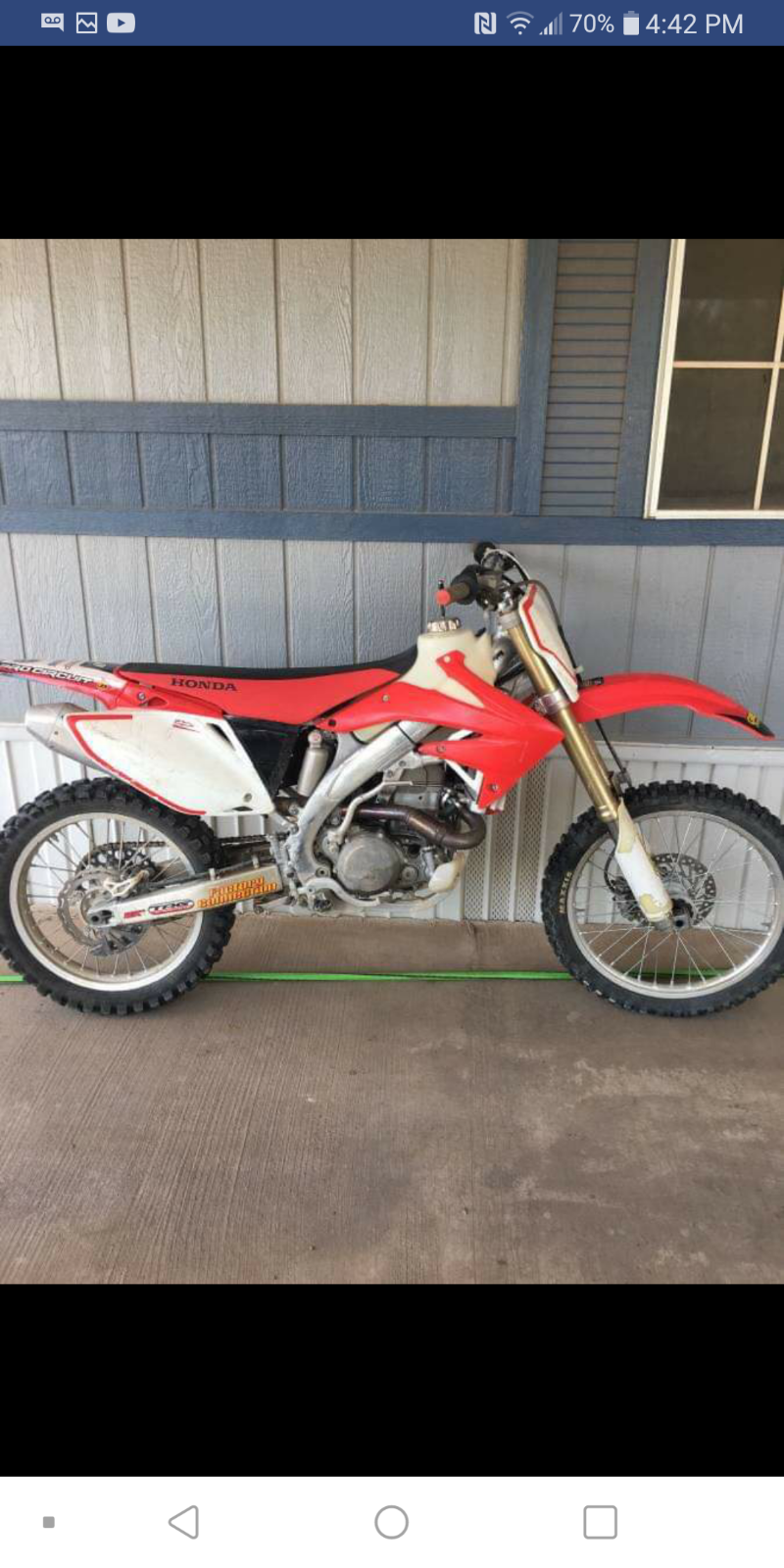 2005 honda crf450r w/gear