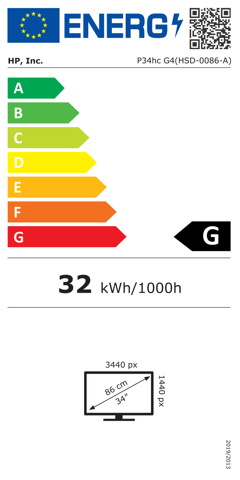 EEK:G Energieeffizienzklasse G