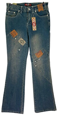 Vintage Y2K FNF Jeans Womens Size 3 Baggy Loose Wide Leg Skater Streetwear Denim