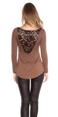 Koucla Shirt Top Spitzenshirt Shirt -Bluse mit Spitze   