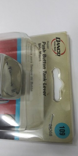 DANCO Push Button Square Toilet Handle In Chrome Side Mount 88368 Tank Lever New