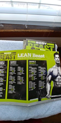 BODY BEAST DVD WORKOUT W/NEW CALENDAR, BONUS CD & BOOK OF BEAST