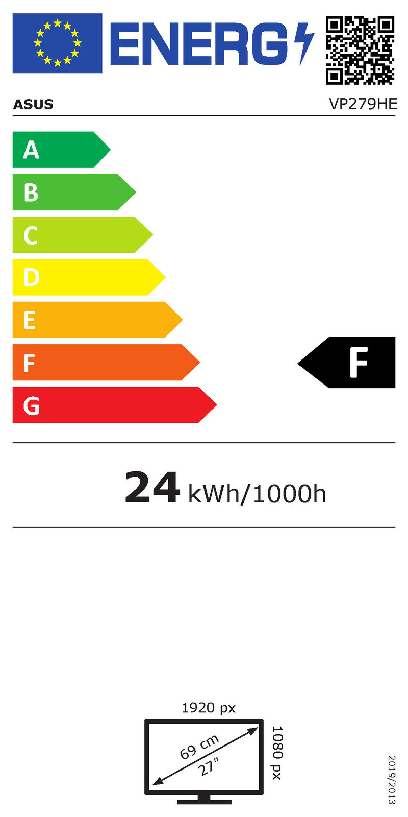 Energieklasse:F Label