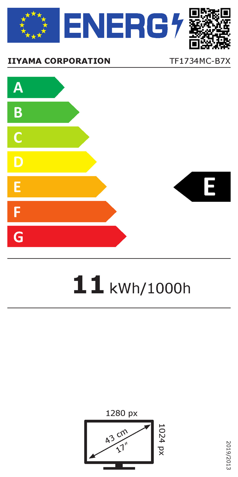 Clasificación energética:E Label