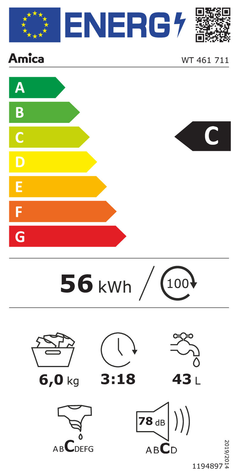 EEK:C Energieeffizienz C