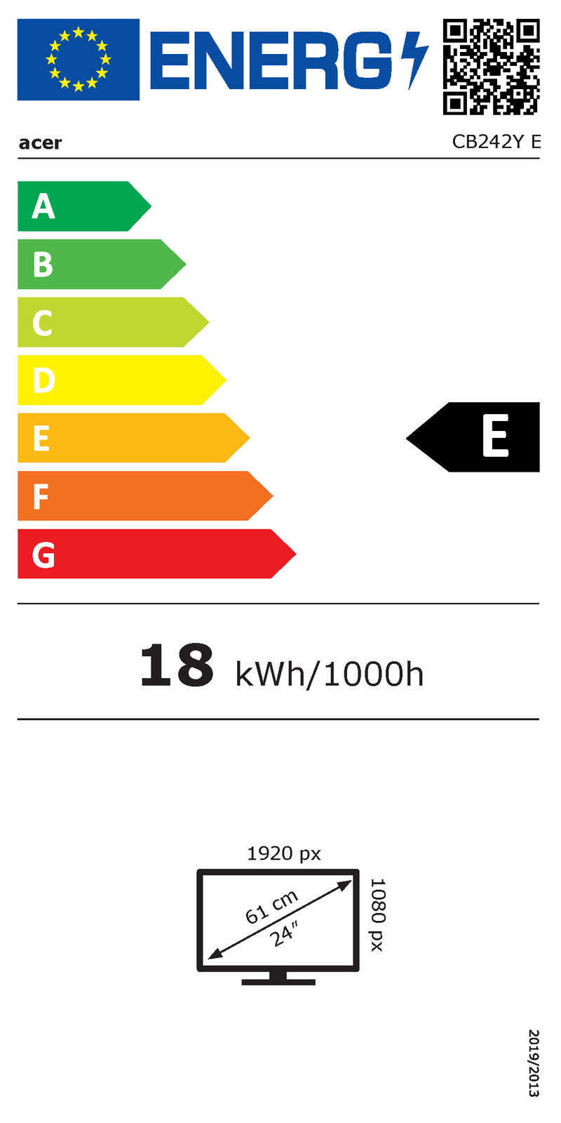 Étiquette-énergie :E Label