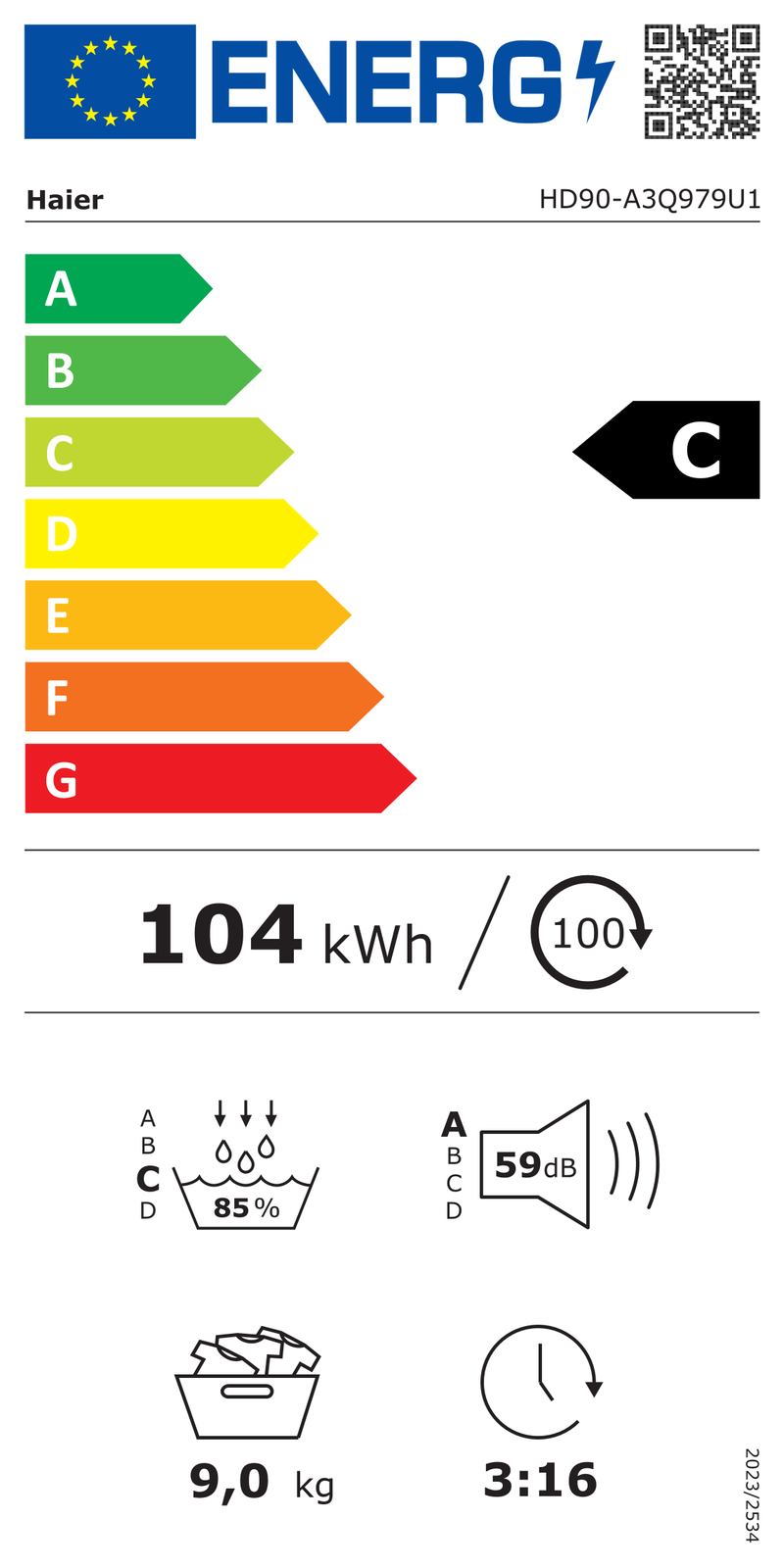 EEK:C Energieeffizienzklasse C