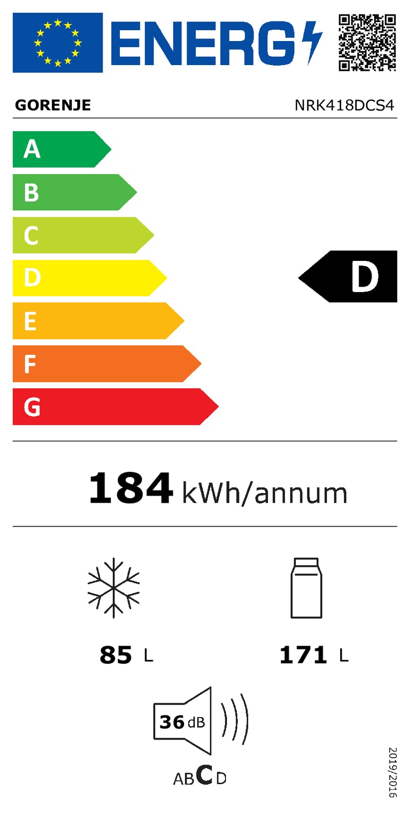 EEK:D Energieeffizienz D