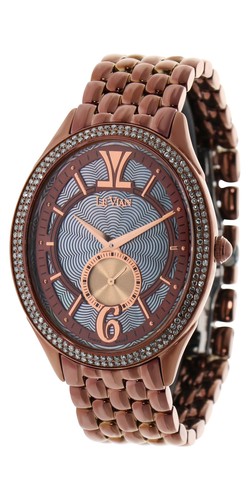 Pre-owned Le Vian Levian Watch Featuring Chocolate Diamonds In Stainless Steel Strap