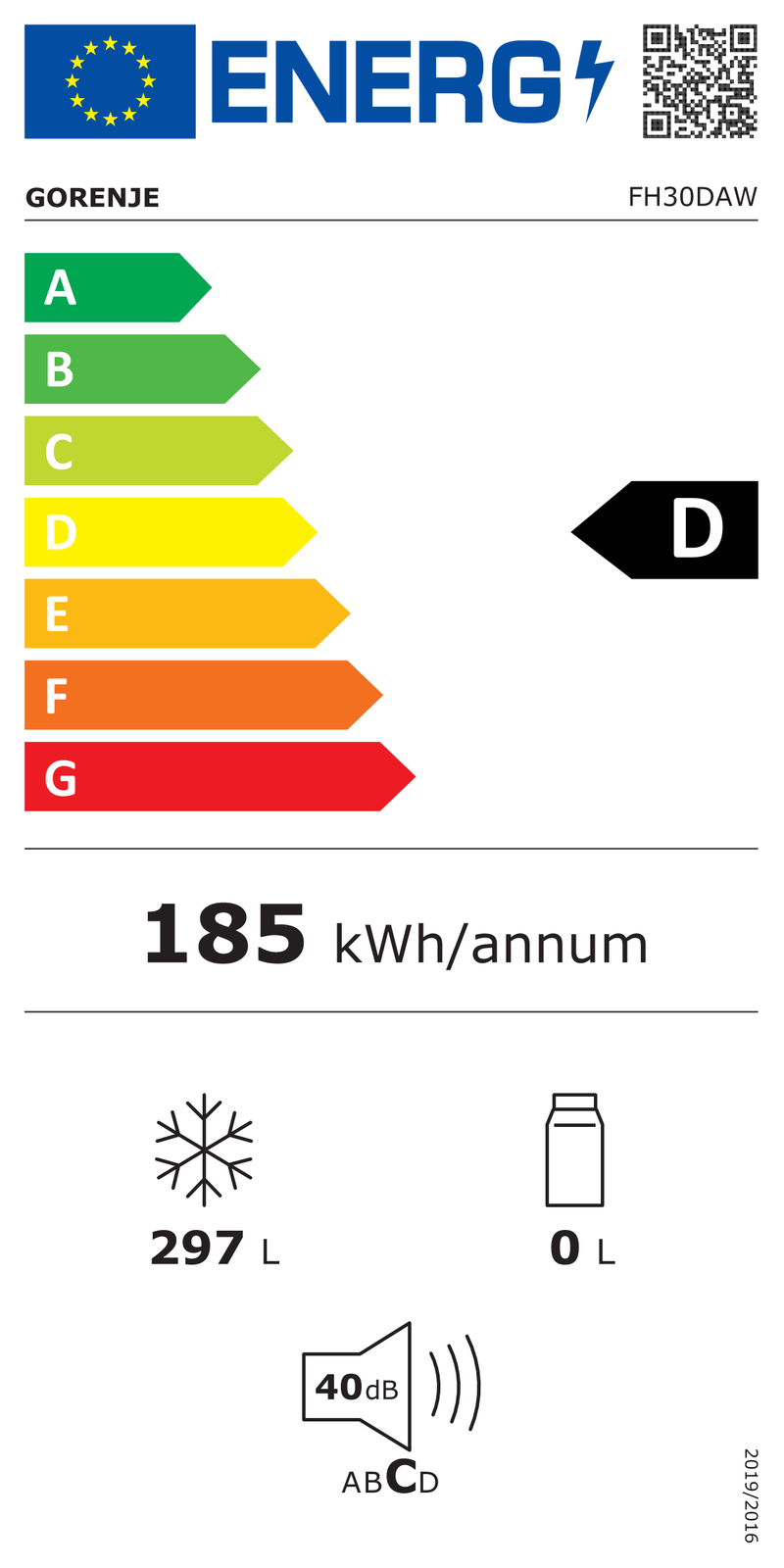 EEK:D Energieeffizienzklasse D