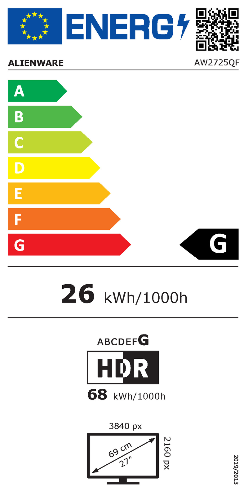 Clasificación energética:G Label