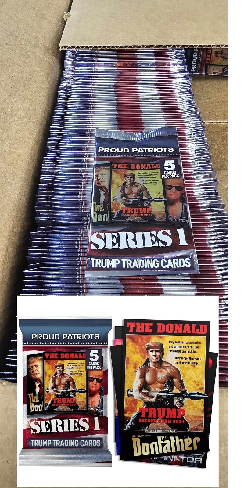 ポケットトランプ　Red 560 PACKS.DONALD TRUMP TRADING CARDS SERIES #1 (5 CARD