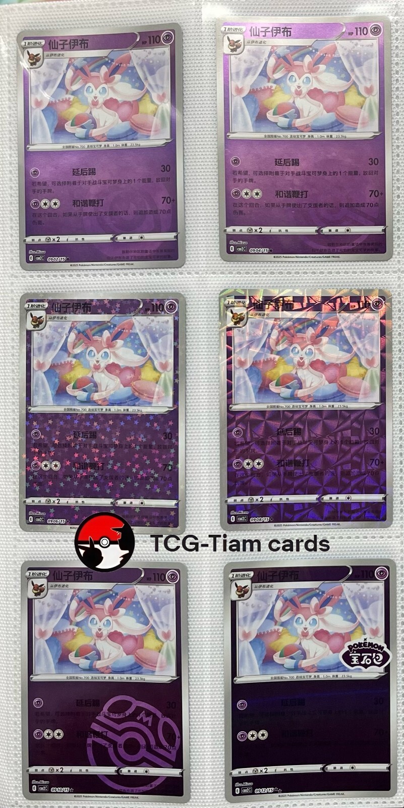 PJCS2025 限定サプライ6点セット 2025 pokemon S-chinese exclusive gem pack2 cbb2c Sylveon 6